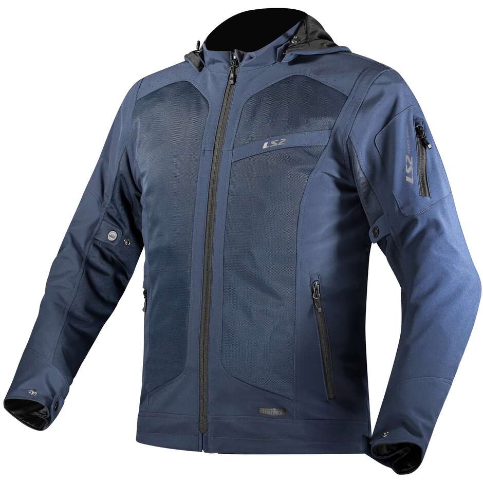 Veste moto LS2 BOLTON AIR MAN bleu foncé