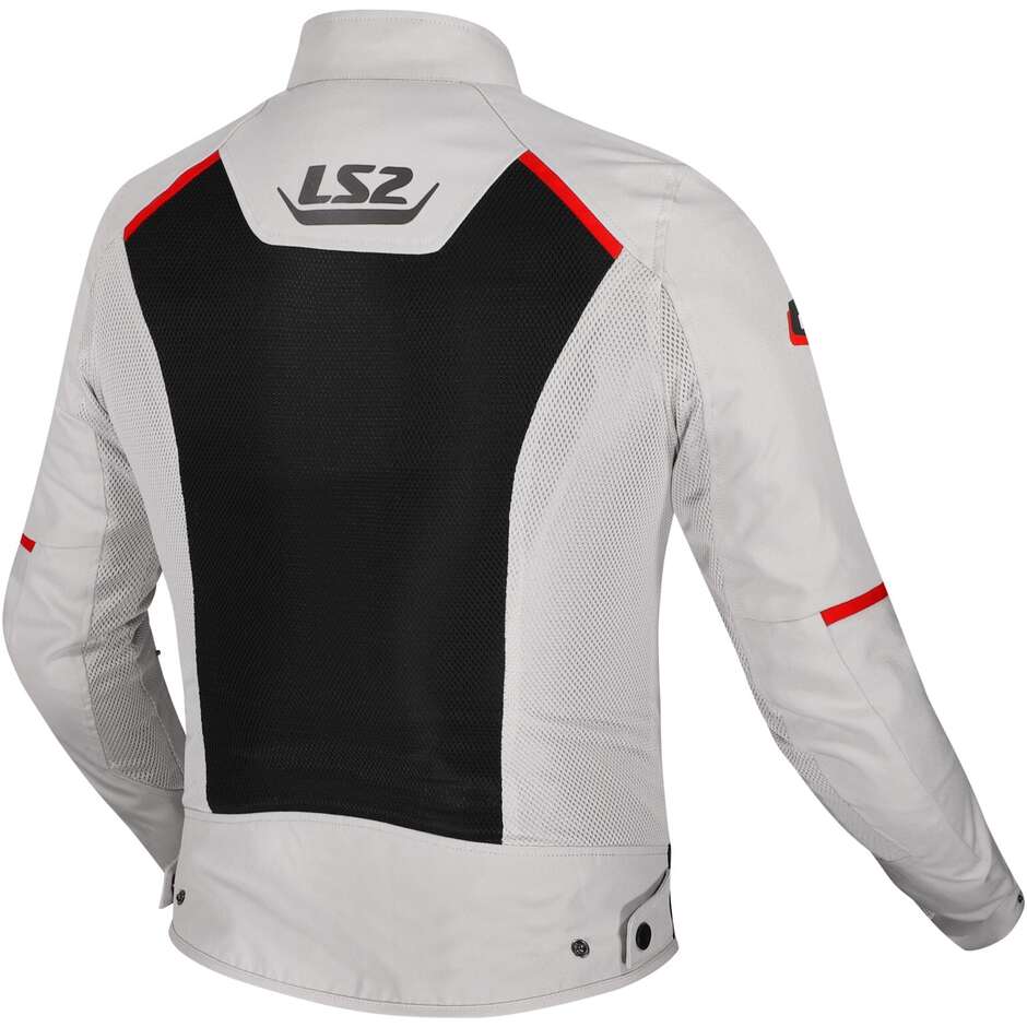 Veste moto LS2 BREEZE MAN Gris Noir Rouge
