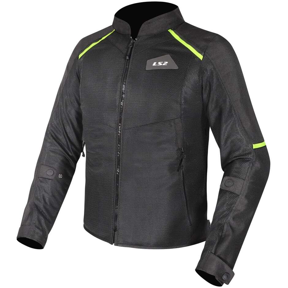 Veste moto LS2 BREEZE MAN Noir Jaune