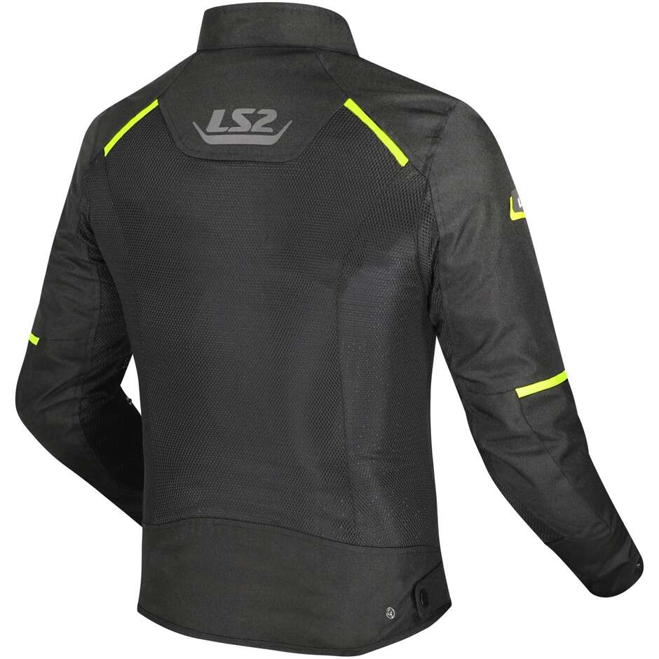 Veste moto LS2 BREEZE MAN Noir Jaune
