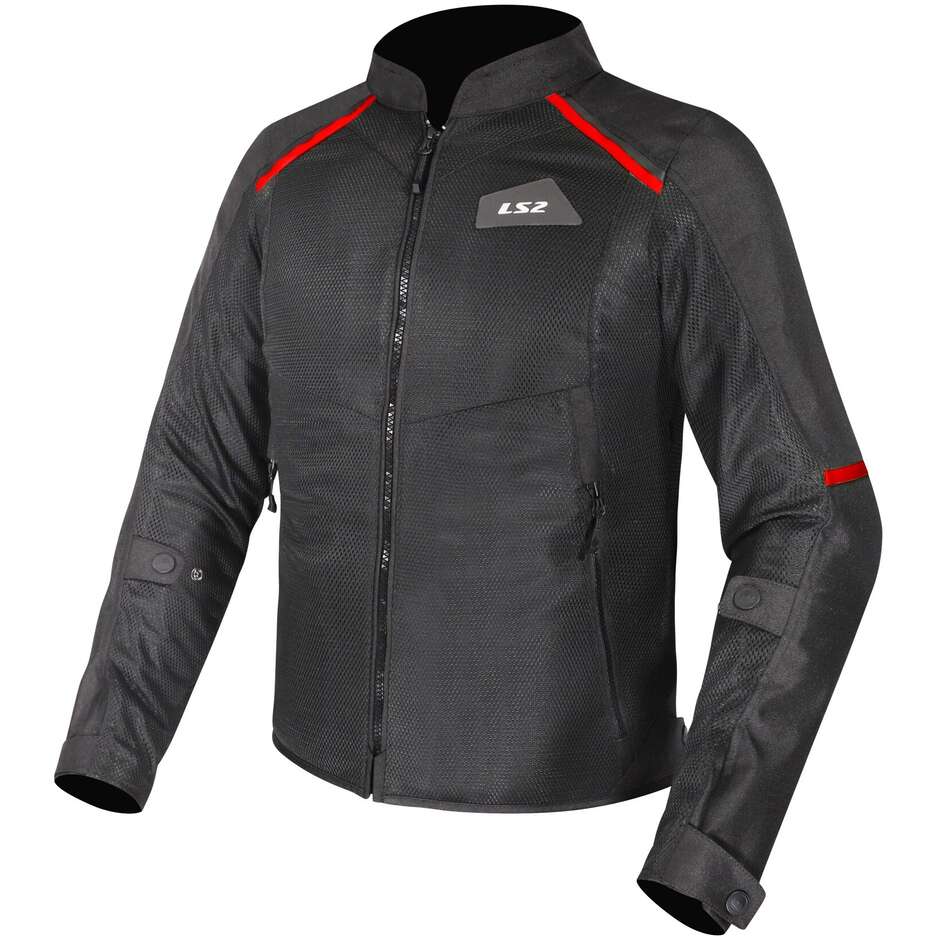Veste moto LS2 BREEZE MAN Noir Rouge