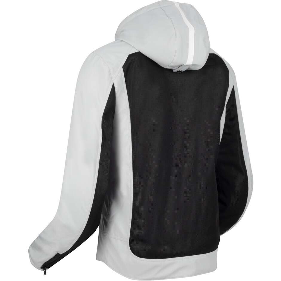 Veste moto Segura NATCHO VENTED gris clair blanc