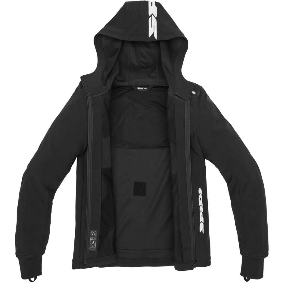 Veste moto Spidi HOODIE ARMOR LIGHT Noir