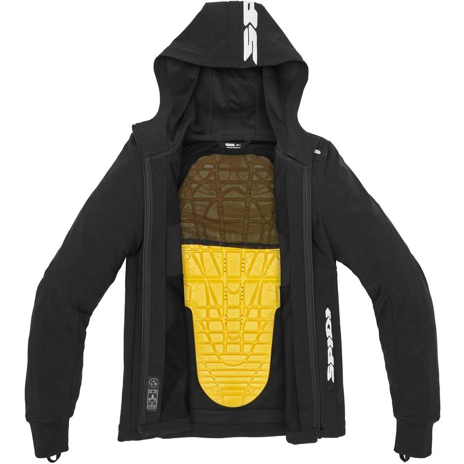 Veste moto Spidi HOODIE ARMOR LIGHT Noir