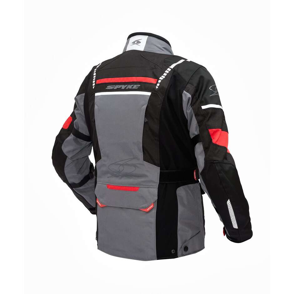 Veste moto Spyke Compass Dry Tecno gris jaune rouge
