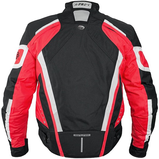 Veste moto tissu A-Pro T53 Touring Sport noir / rouge
