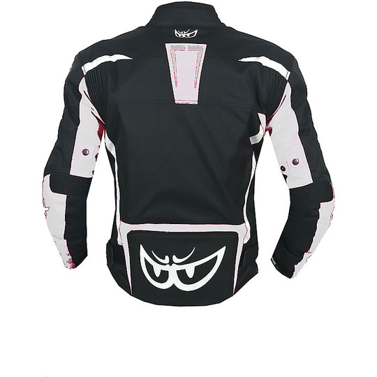 Veste moto tissu femme technique Berik 2.0 NJ-173302L noir blanc