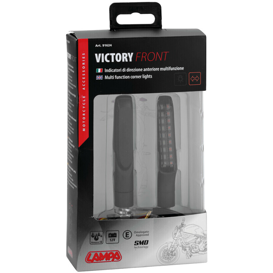 Victory Led Front Pair Motorcycle Arrows Black Color