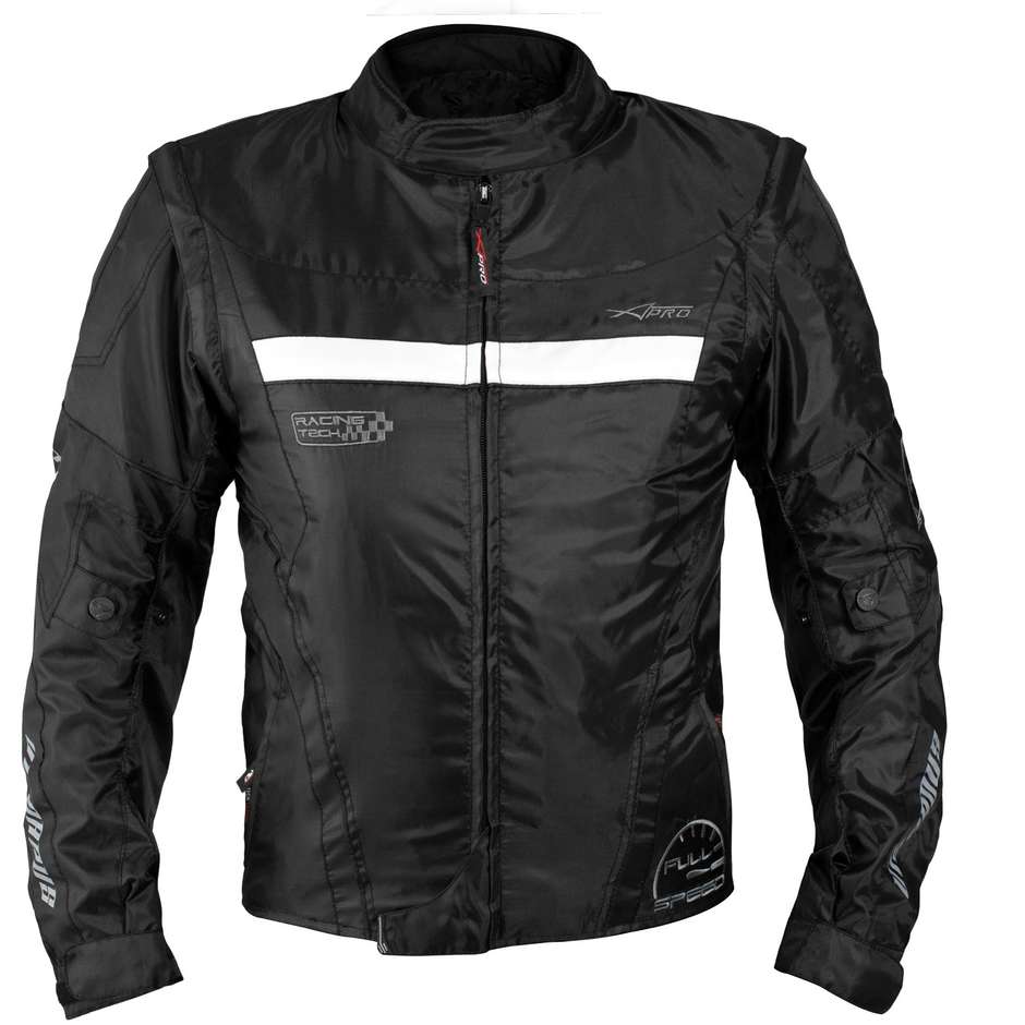 VIGOROUS Black American-Pro Certified Motorcycle Fabric Jacket