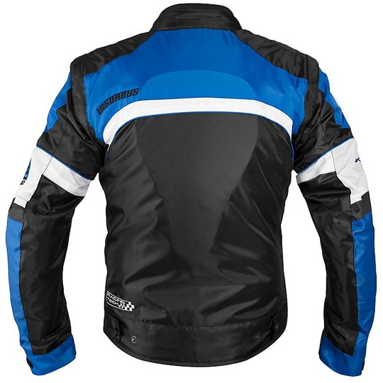 VIGOROUS Black Blue Fabric Motorcycle Jacket American-Pro Certified