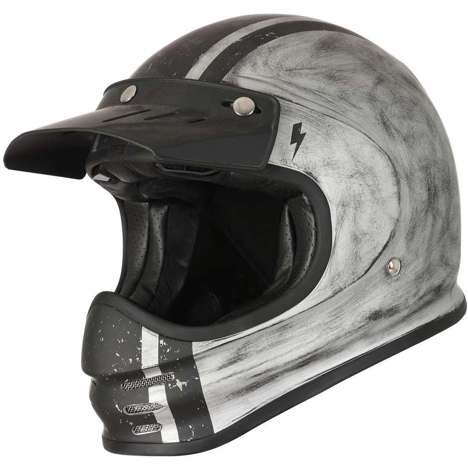 Vintage 70s Integral Motorcycle Helmet Origin VIRGO SPEED Matt Black Gray