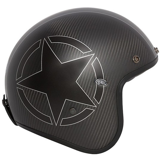 Vintage Carbon Jet Motorcycle Helmet Premier LE PETIT CLASSIC EVO Star Carbon