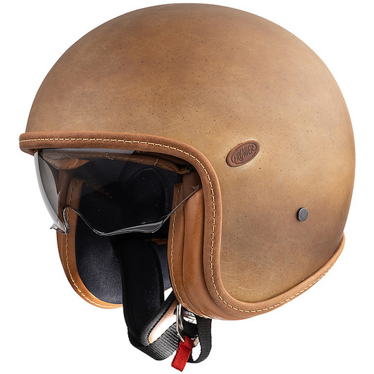 VINTAGE EVO BOS BM Vintage Jet Motorcycle Helmet Premier BM Brown