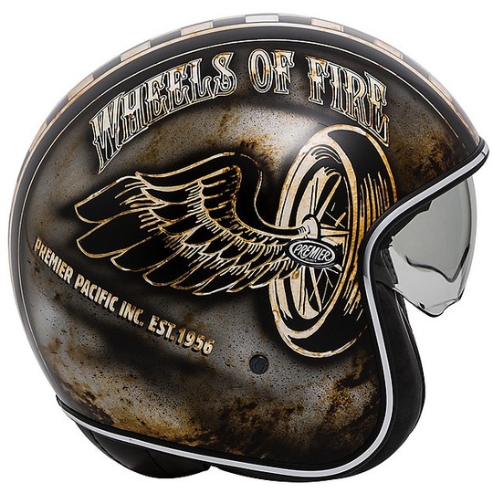 VINTAGE EVO OP 9 BM Vintage Fiber Jet Motorcycle Helmet