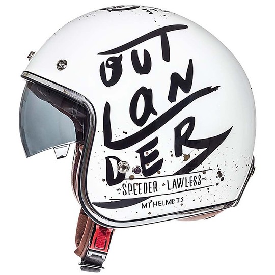 Vintage Helm Helm MT Helme Le Mans SV 2 OUTLANDER A1 Weiße Perle