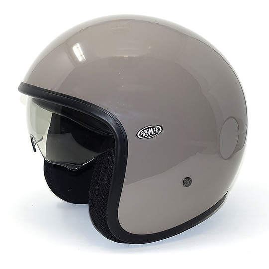 Vintage Jet Motorcycle Helmet In Premier Fiber VINTAGE EVO U17 Gray