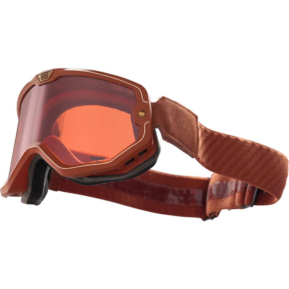 Vintage Motorcycle Goggles Mask Origin FLORENCE Groovy Brown Smoked Brown Lens