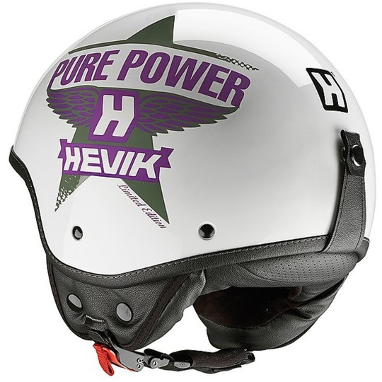 Vintage motorcycle helmet Hevik HV9 Star White
