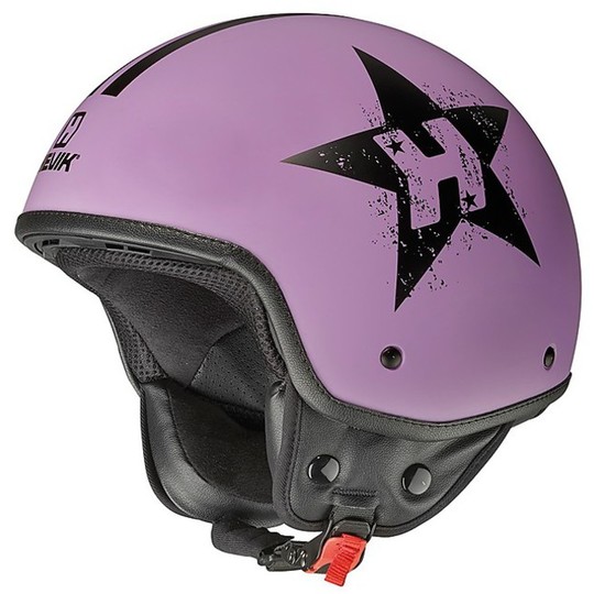 Vintage motorcycle helmet Hevik PurpleStar opaque