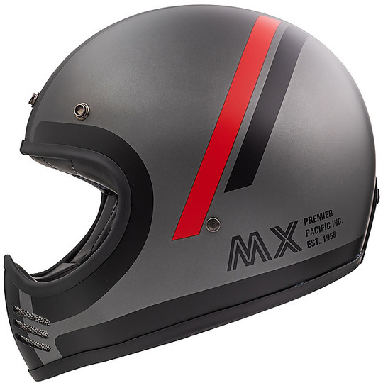 Vintage Premier MX DO17 BM Gray Integral Motorcycle Helmet