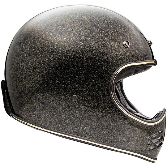 Vintage Premier MX GLITTER GOLD Motorcycle Helmet