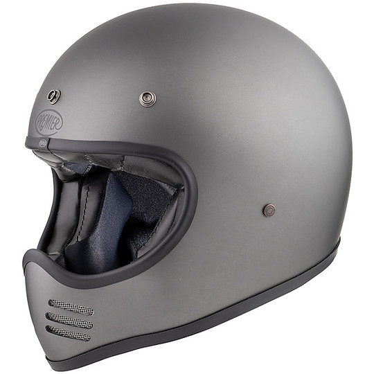 Vintage Premier MX U17 BM Gray Integral Motorcycle Helmet