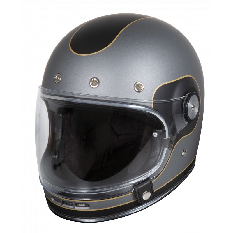 Vintage Stormer ORIGIN Multi Full Face Helmet Matte Gray Black