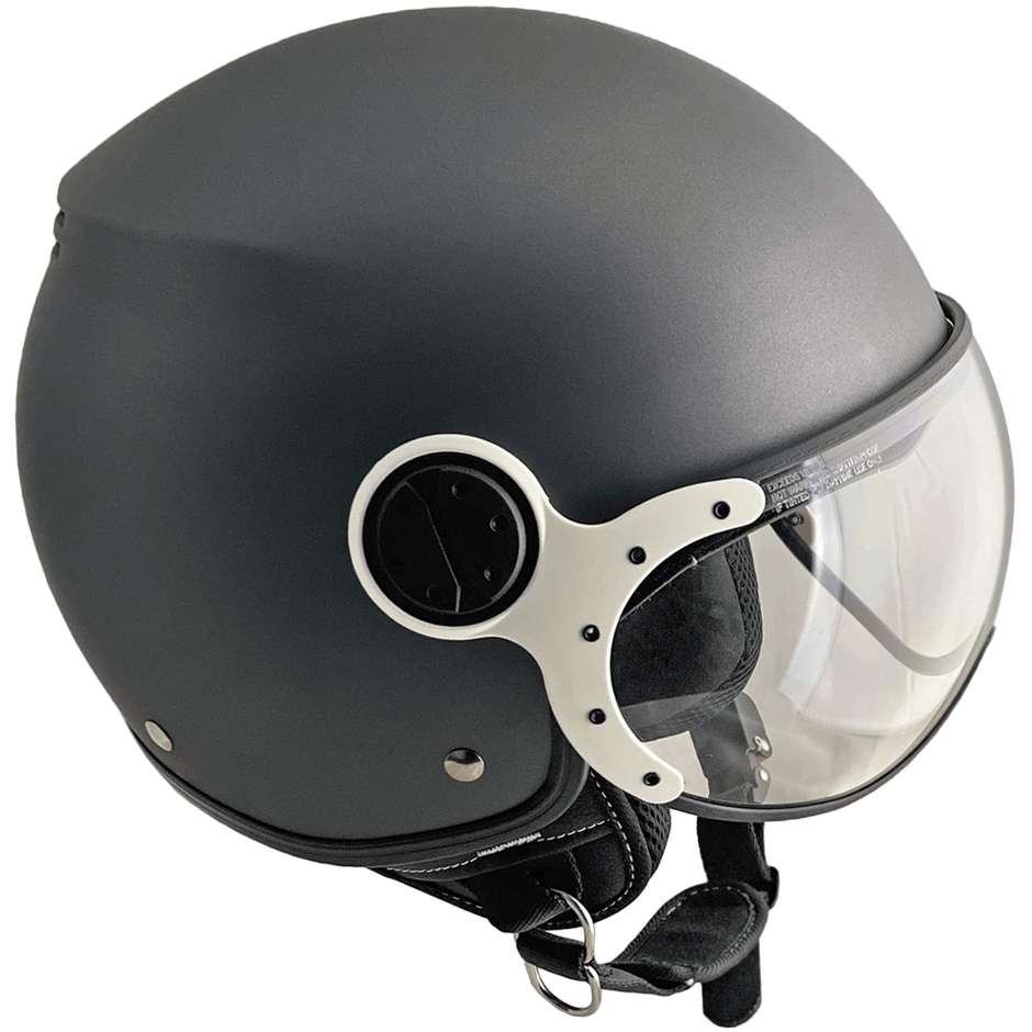 Casque Jet Demi-jet ECE 22-06 - Visière Anti-rayures Et Pare-soleil Intégré - Taille L (59-60cm)