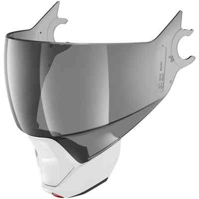 CASCO MOTO JET CON MENTONIERA SHARK STREET DRAK BLANK S01 GRIGIO FINANZA  LUCIDO