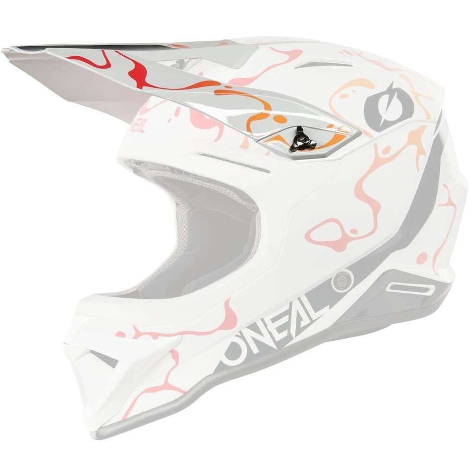 Visiera O'NEAL Per Casco 1SRS SPLASH Bianco Arancio
