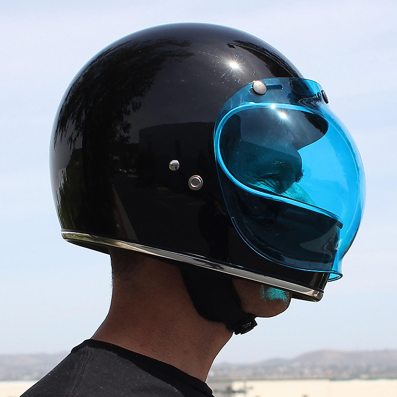 Visiera Vintage Retrò Antigraffio Bubble Biltwell Blu Vendita Online -  Outletmoto.eu