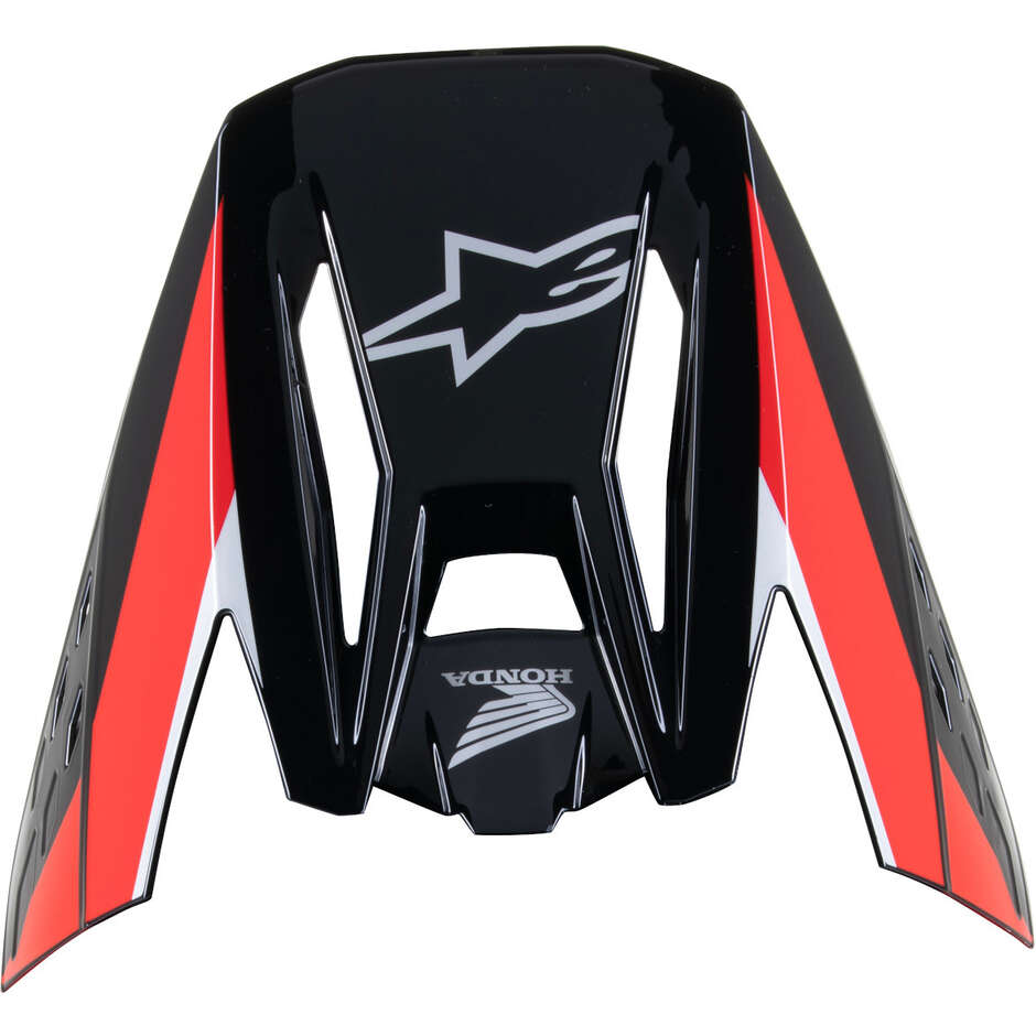 Visière Alpinestars HONDA S-M5 pour casque de motocross, homologuée ECE 22.06, noir et rouge brillant