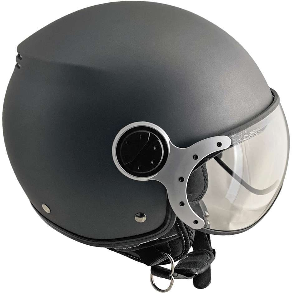 Visière en forme de casque de moto Demi-Jet Ska-P 1LS METROPOLI LEI Satin Anthracite