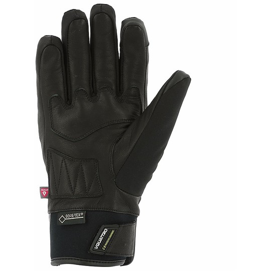 VK Melbourne GTX Black Leather Motorcycle Gloves