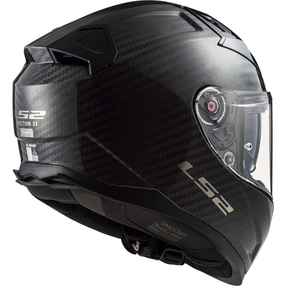 Casque de moto intégral en carbone Ls2 FF811 VECTOR II C CARBON brillant