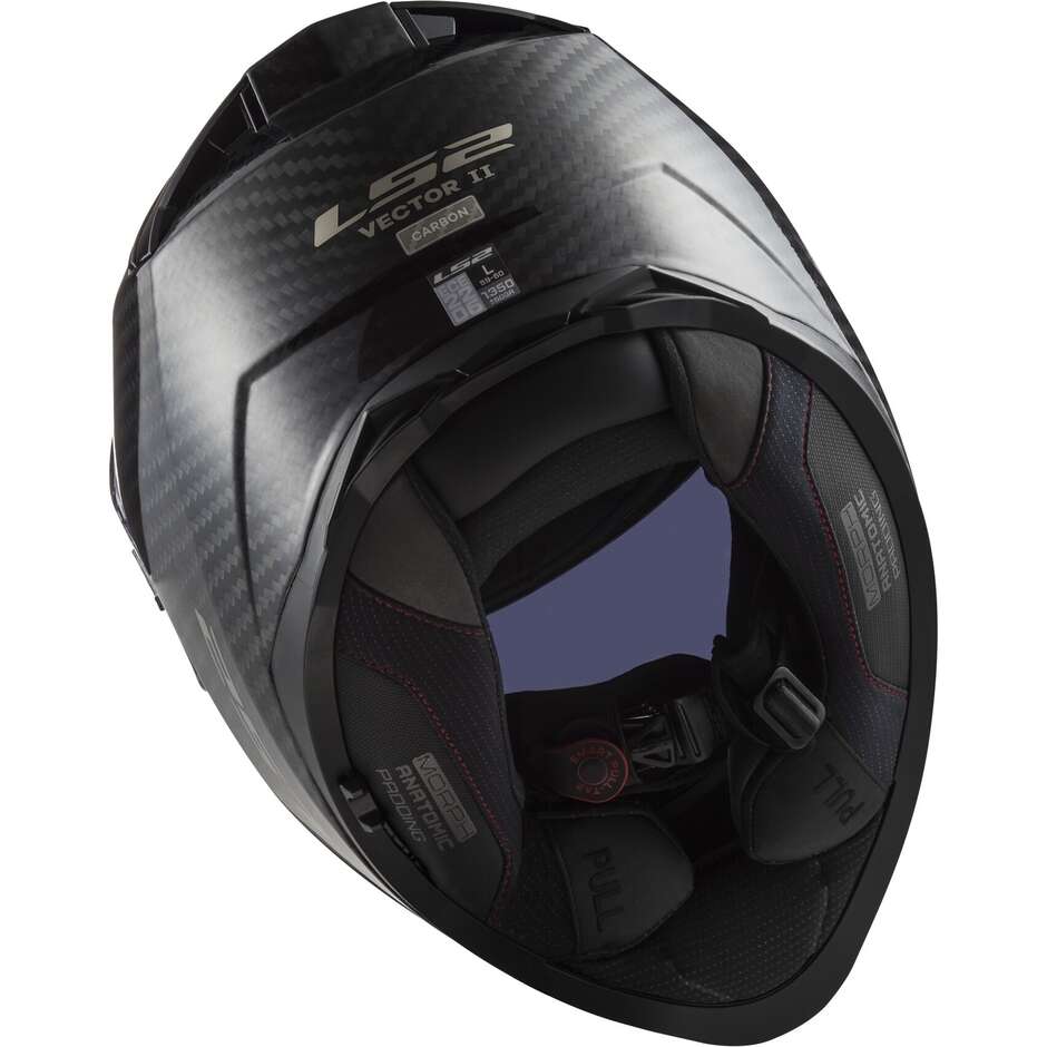 Casque de moto intégral en carbone Ls2 FF811 VECTOR II C CARBON brillant