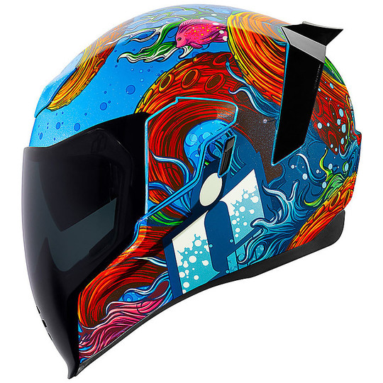 Vollgesichts-Motorradhelm Icon AIRFLITE Inky Blue