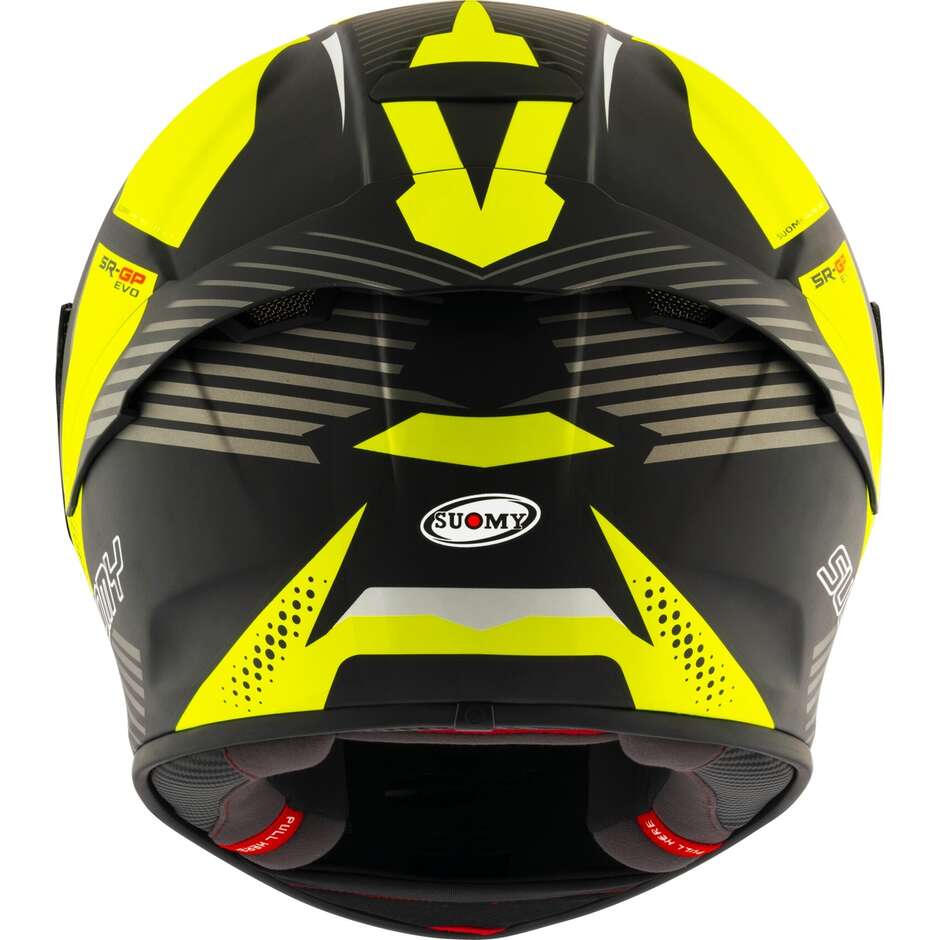 Vollgesichts-Rennmotorradhelm Suomy SR-GP EVO AIRSPEED Gelb Weiß