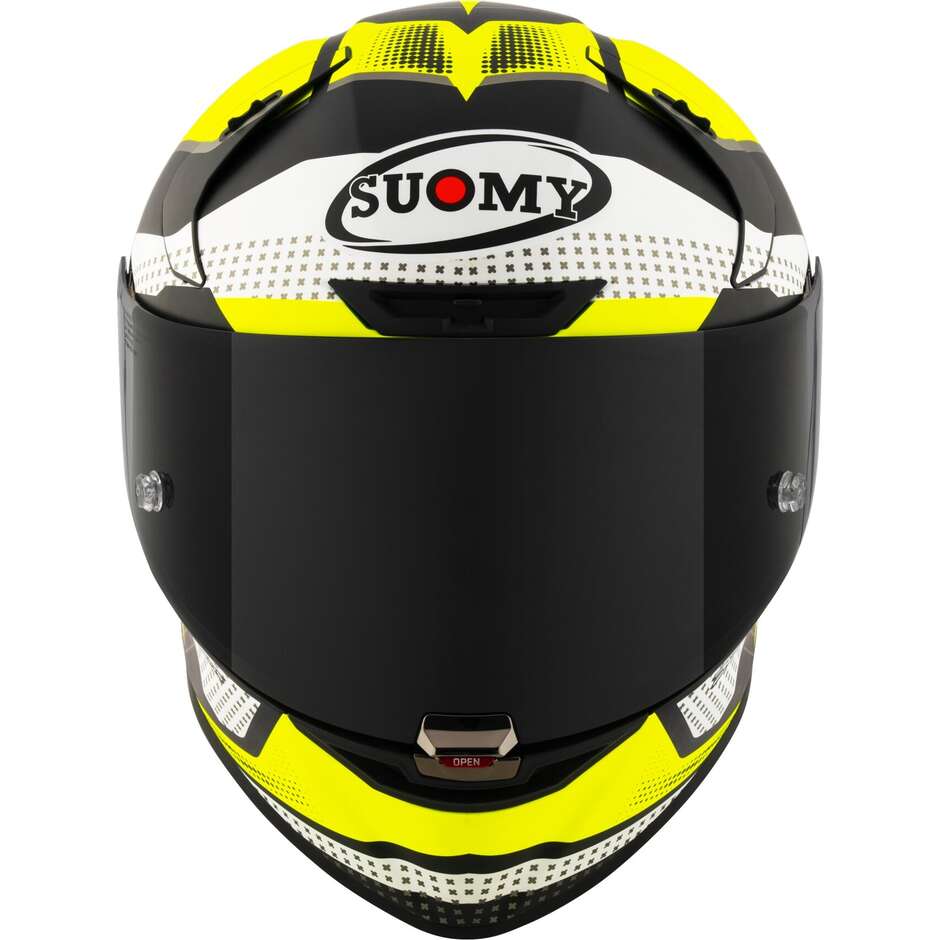 Vollgesichts-Rennmotorradhelm Suomy SR-GP EVO AIRSPEED Gelb Weiß