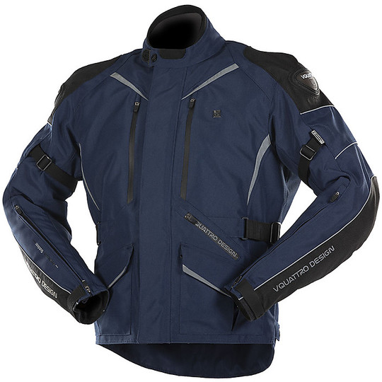 Vquattro Certified HURRY Navy Motorcycle Jacket