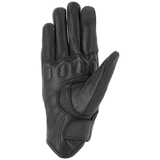 Vquattro City Aston Black Custom Leather Motorcycle Gloves