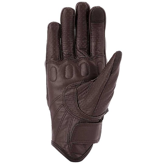 Vquattro City Aston Brown Custom Leather Motorcycle Gloves