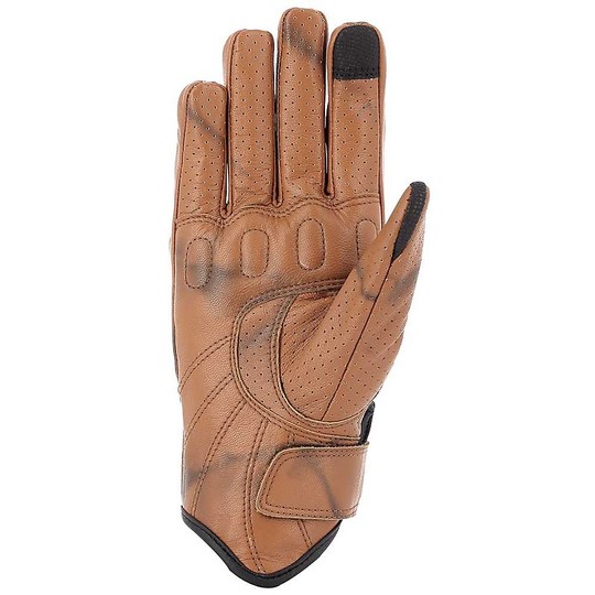 Vquattro City Aston Camel Custom Leather Motorcycle Gloves