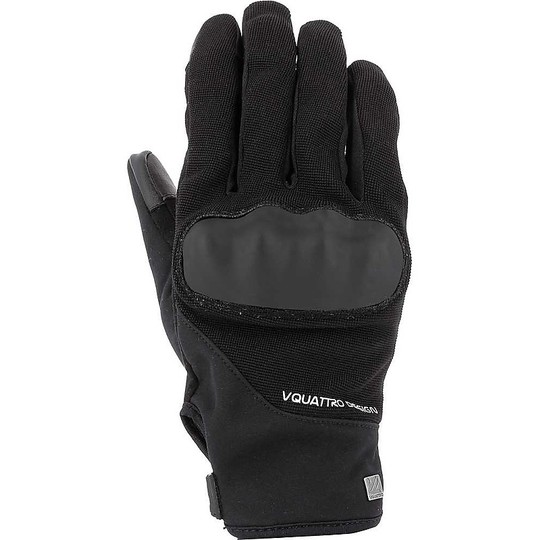 Vquattro City Brisban Fabric Motorcycle Gloves Black