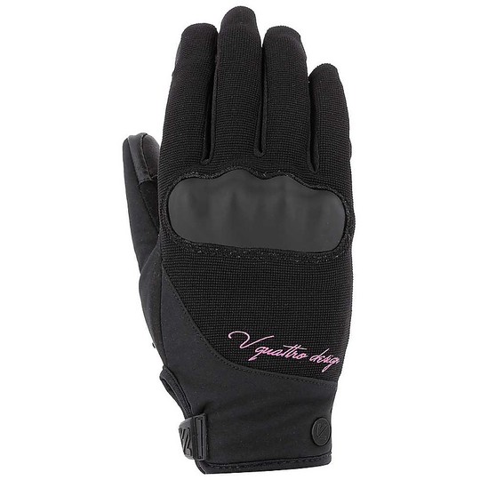 Vquattro City Brisban Lady Black Fabric Motorcycle Gloves