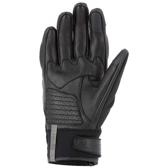 Vquattro City Commuter 18 Black Leather and Fabric Motorcycle Gloves