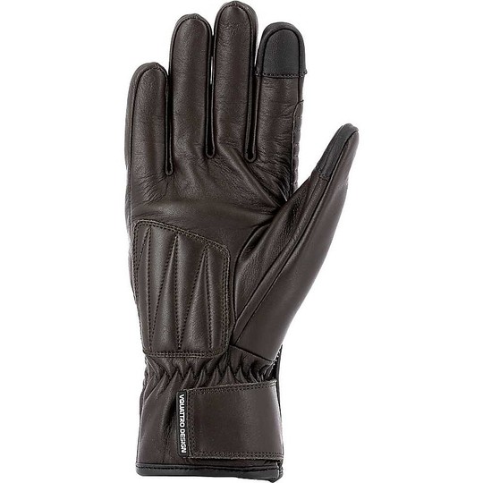Vquattro City Dust 18 Brown Leather Motorcycle Gloves
