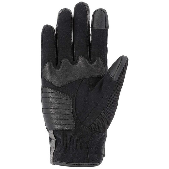 Vquattro City Eva 18 Lady Black Leather and Fabric Motorcycle Gloves