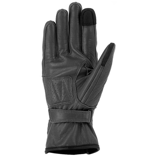 Vquattro City Hawk Black Leather Motorcycle Gloves