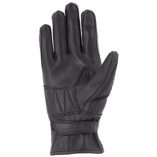 Vquattro City HAWK Black Leather Summer Motorcycle Gloves